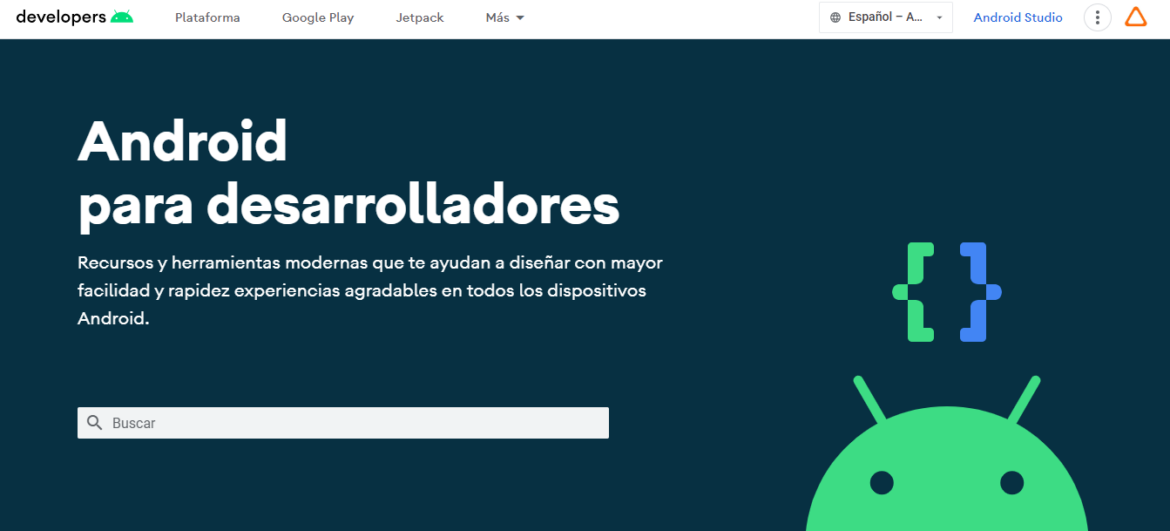 Acceso a la parte de desarrollo Android en la plataforma Google for Developers